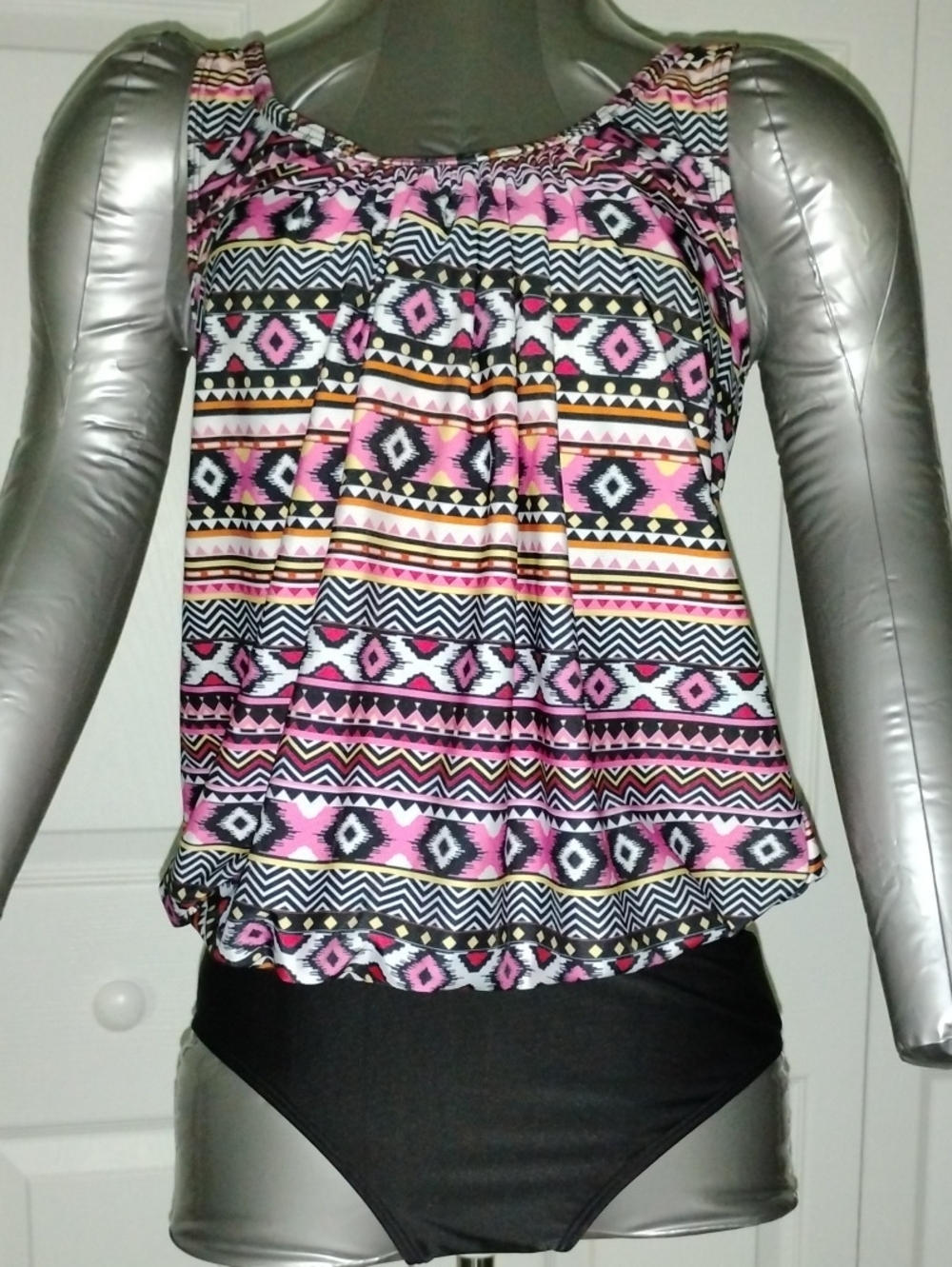 Women’s Pink Aztec Print Tankini